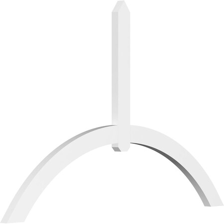Ekena Millwork Archdale Architectural Grade PVC Gable Bracket, 72"W x 48"H x 2"D x 4"F, 16/12 Pitch GBP072X48X0204ARC00